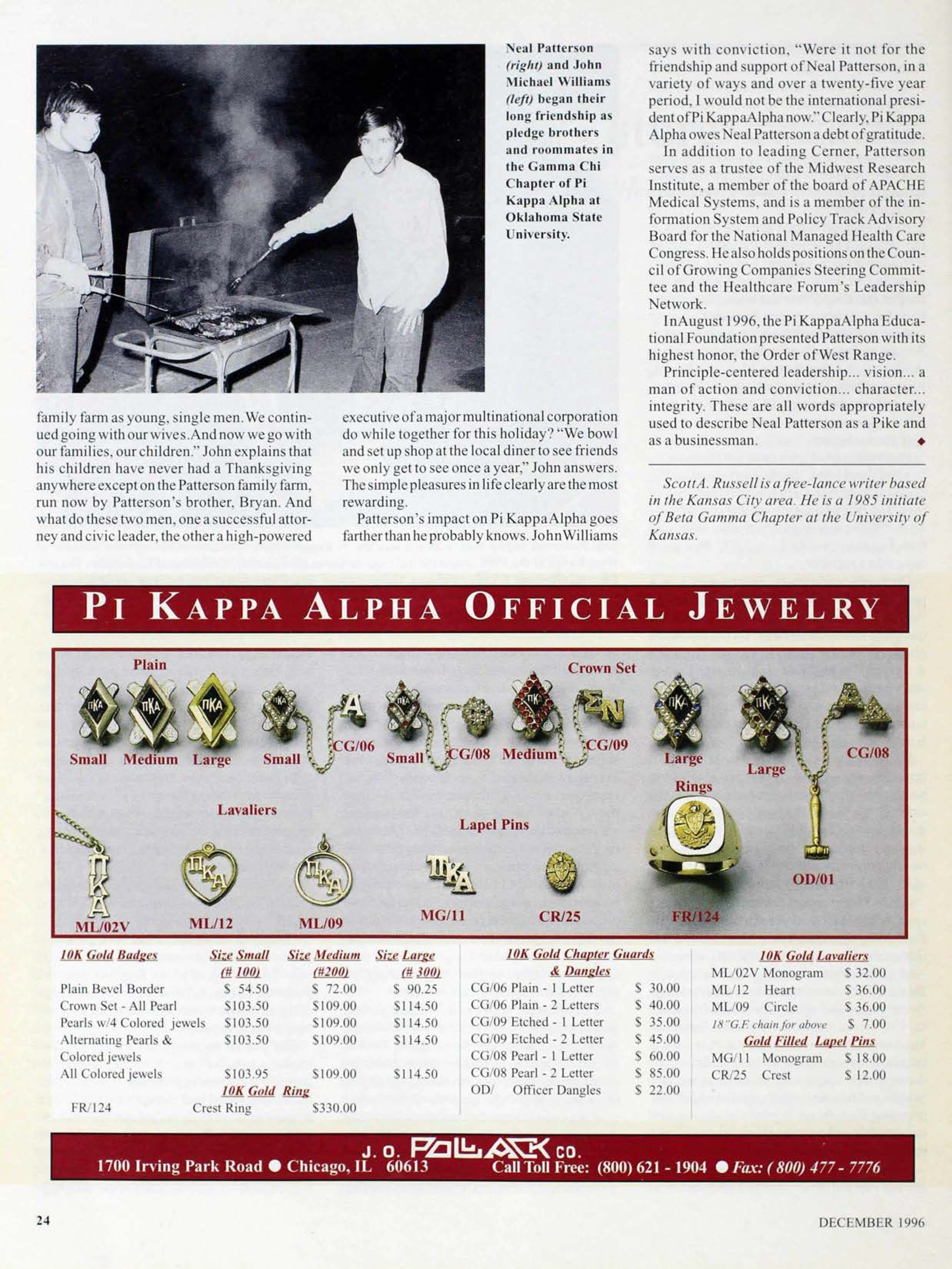 J.O. Pollack Co. Advertisement, December 1996